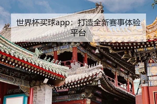 世界杯买球app：打造全新赛事体验平台